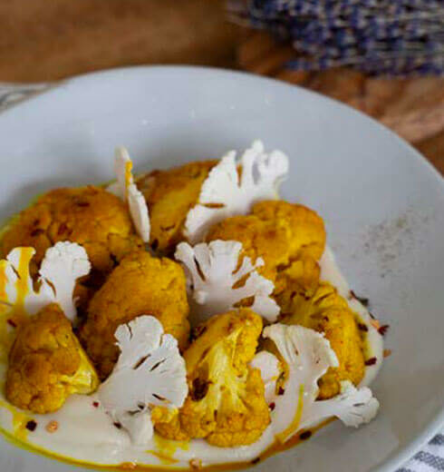 “Gratin” de Coliflor con Sofrito de Cúrcuma